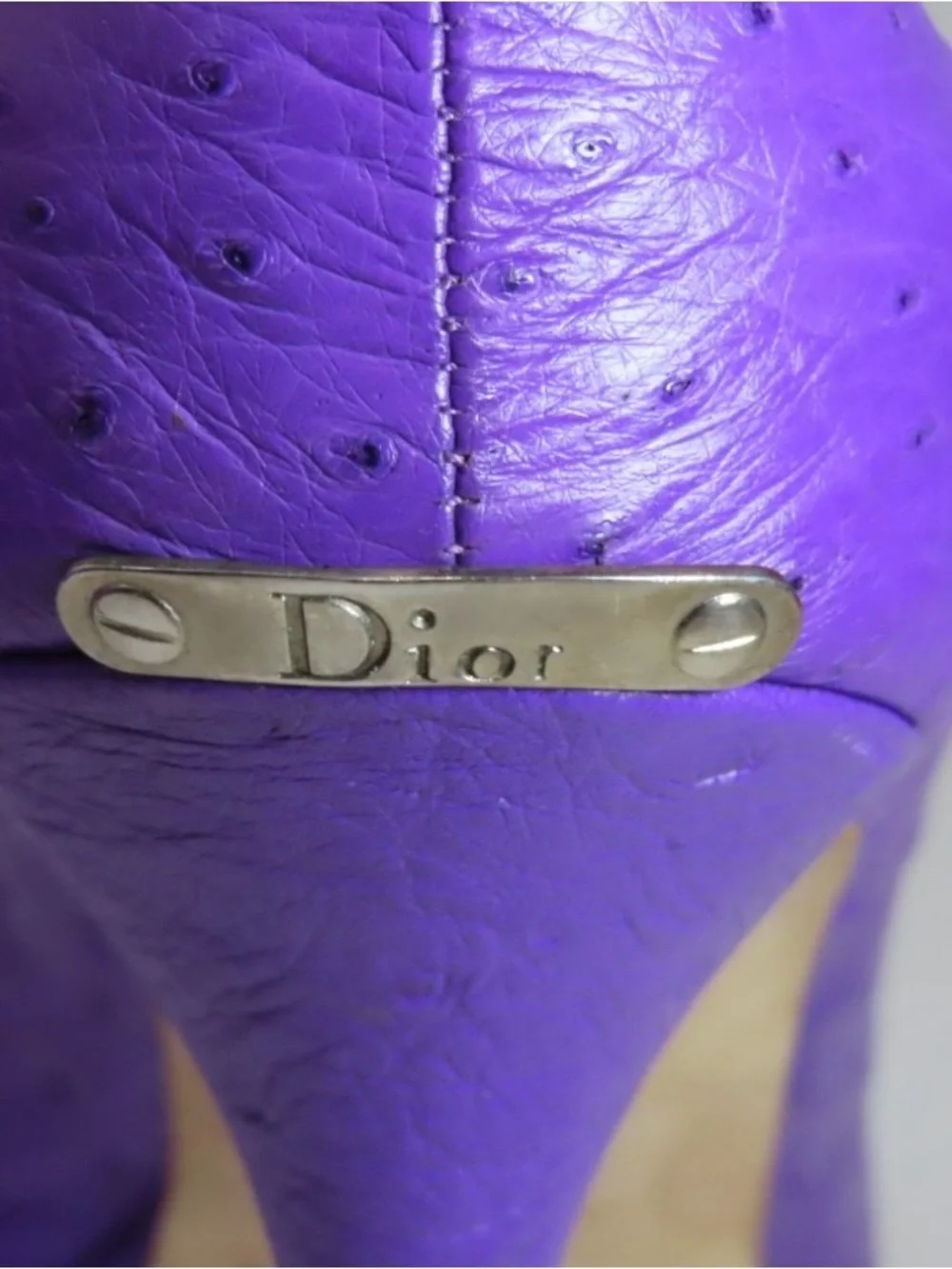 Dior Violet Peep-Toe Heels - Picture 6 of 7